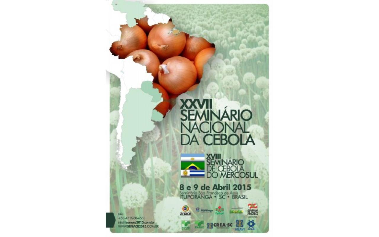 ITUPORANGA vai sediar em abril o Seminário Nacional da Cebola