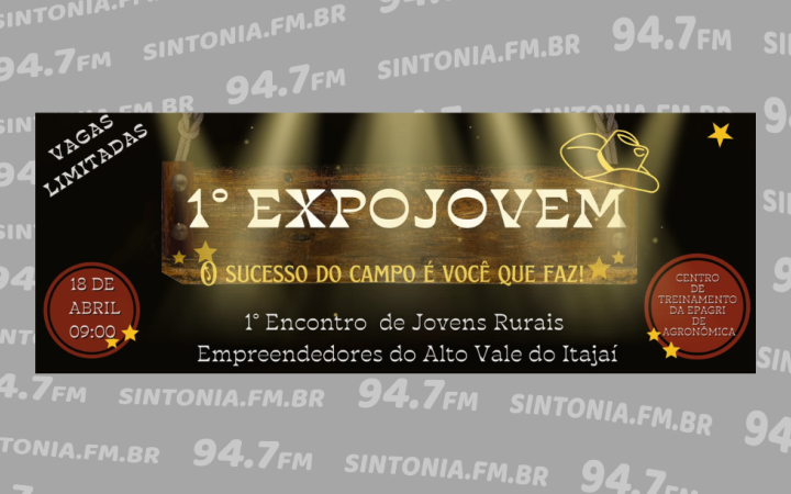1º Expojovem irá reunir jovens rurais empreendedores  do Alto Vale do Itajaí