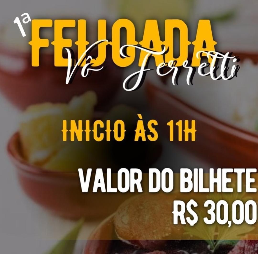 1ª Feijoada Vô Ferreti é neste sábado (8) em Aurora