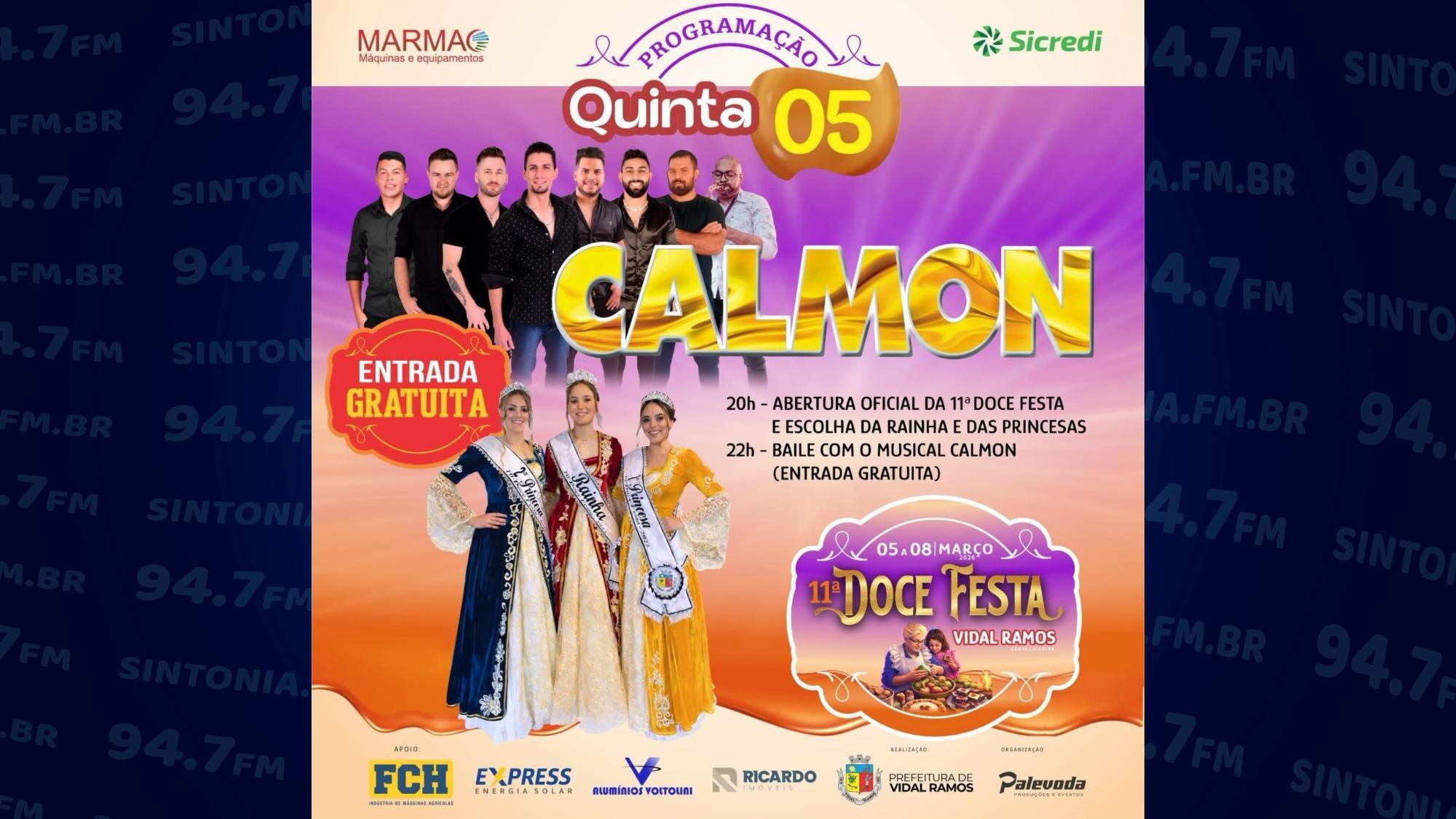11ª Doce Festa começa hoje em Vidal Ramos com escolha da rainha e princesas
