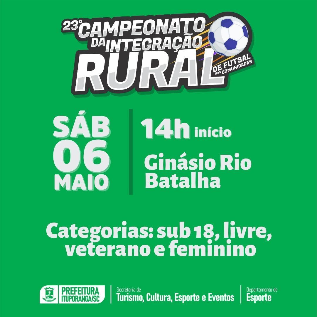 Campeonato da Integração Rural de Futsal de Ituporanga volta a ser realizado no interior