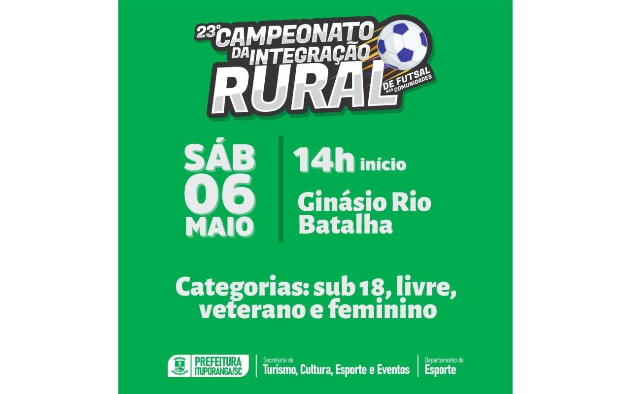 Campeonato da Integração Rural de Futsal de Ituporanga volta a ser realizado no interior