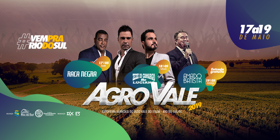 3ª AgroVale será realizada de 17 a 19 de maio em Rio do Sul