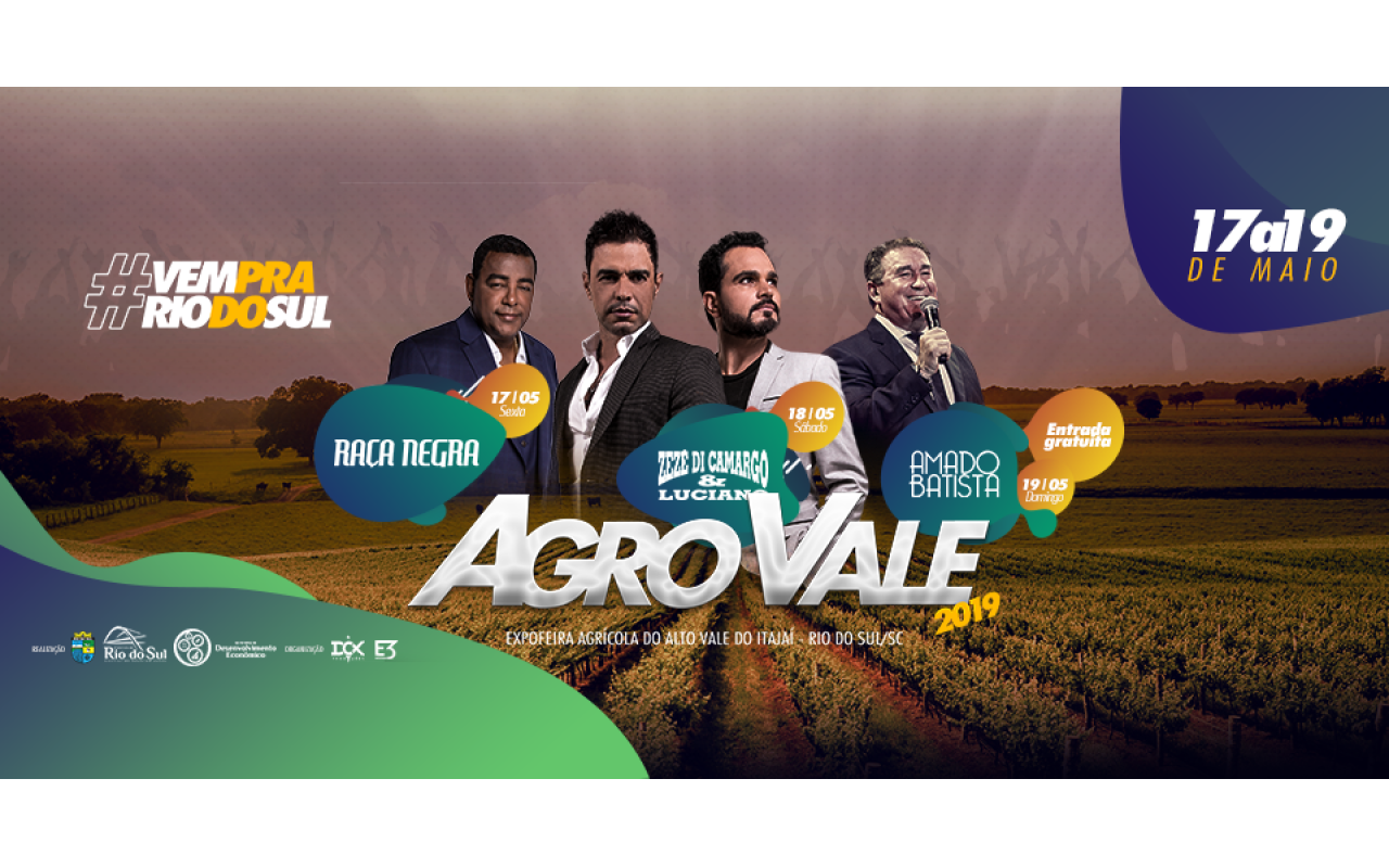 3ª AgroVale será realizada de 17 a 19 de maio em Rio do Sul
