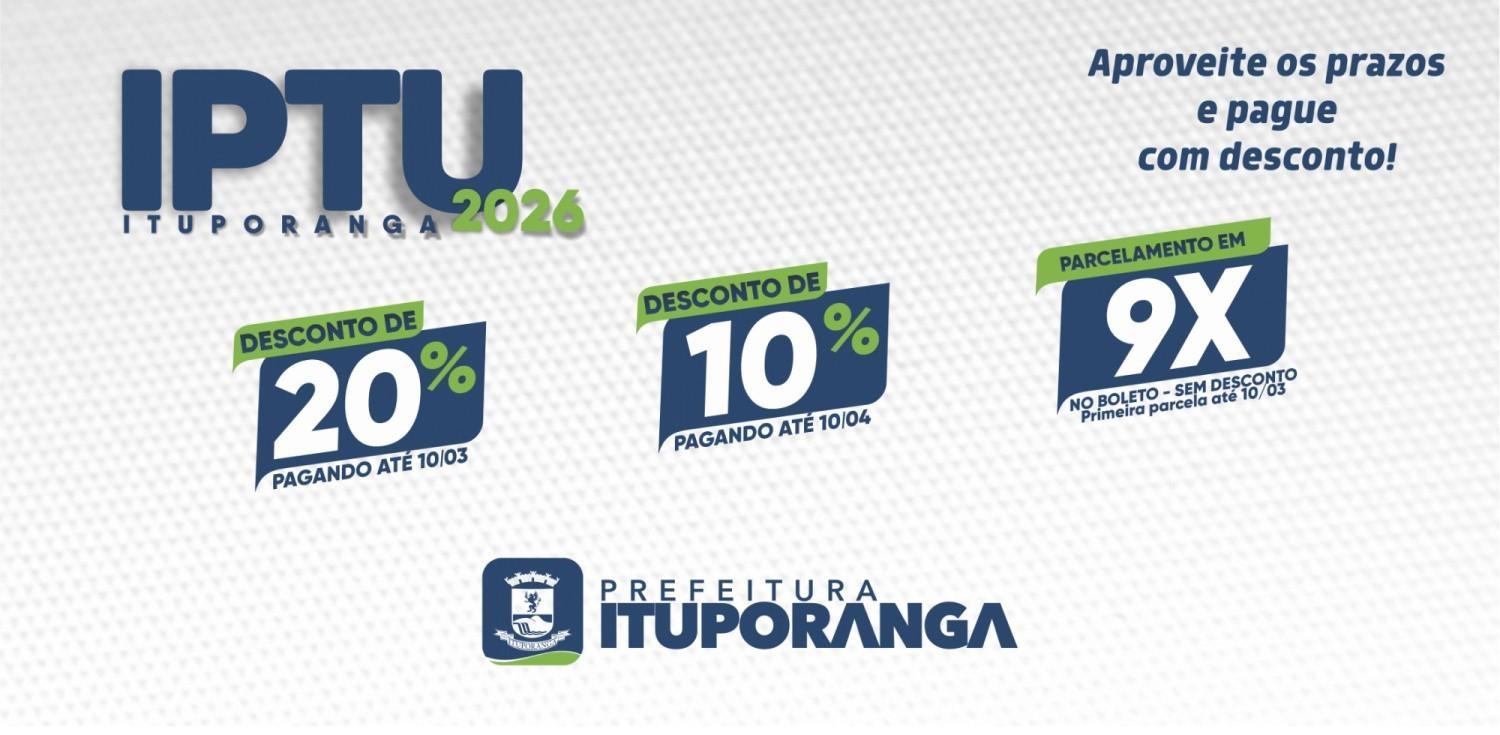 30% dos ituporanguenses ainda não retiraram o carnê do IPTU