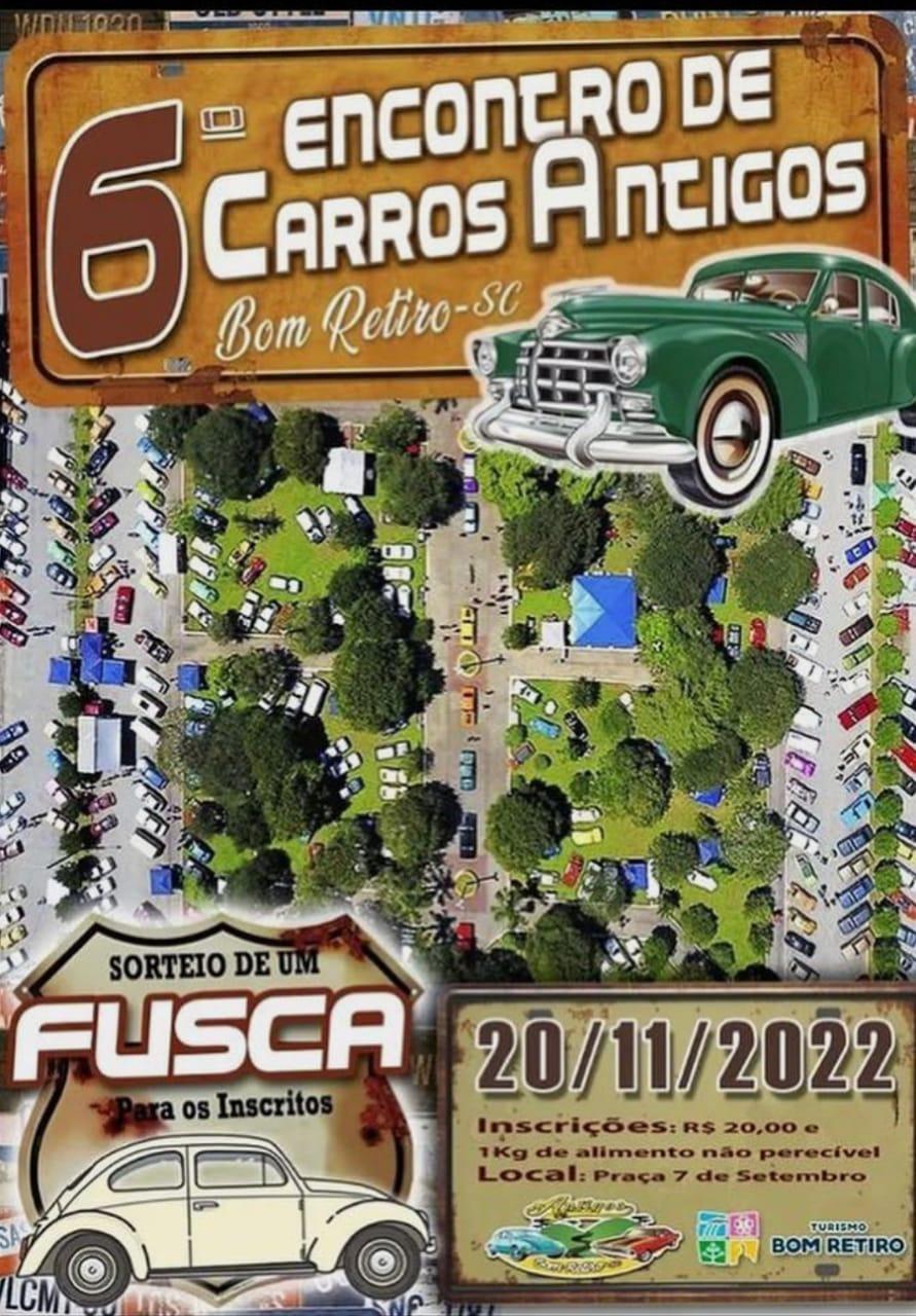 6º encontro de carros antigos vai movimentar Bom Retiro neste domingo (20)