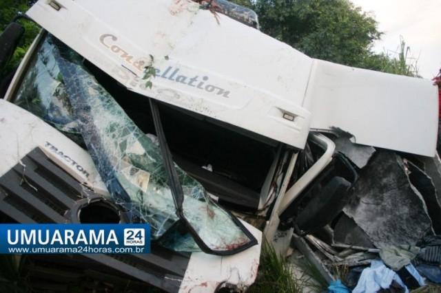 ACIDENTE: Caminhoneiro de Imbuia fica gravemente ferido em acidente no Paraná 
