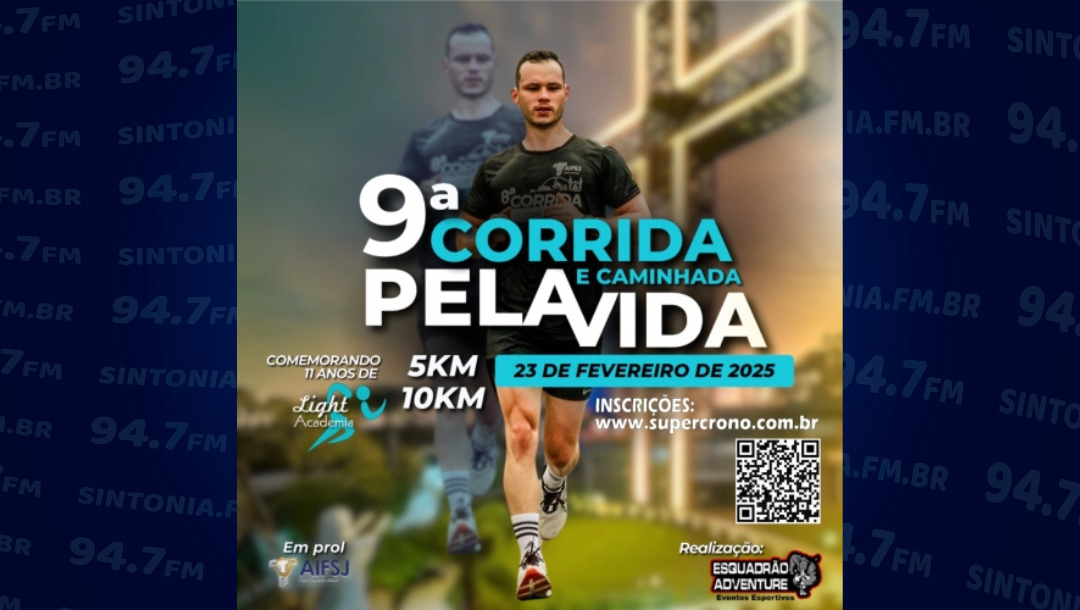 9ª Corrida e Caminhada pela Vida será realizada dia 23 de fevereiro com novo local de largada