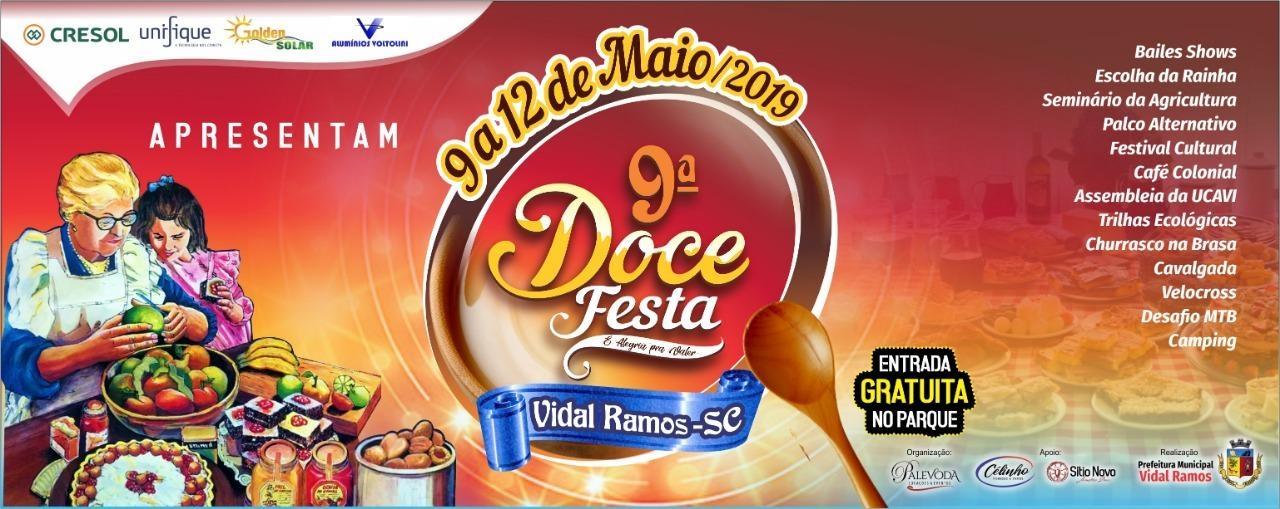9ª Doce Festa em Vidal Ramos inicia nesta quinta