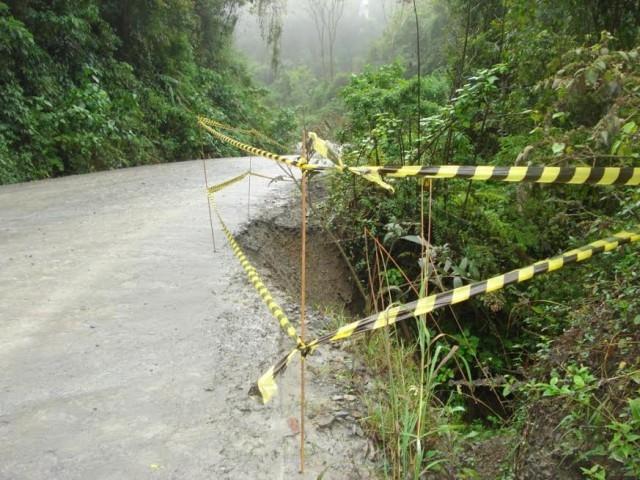 Deslizamento de terra na Serra Grande em Petrolândia