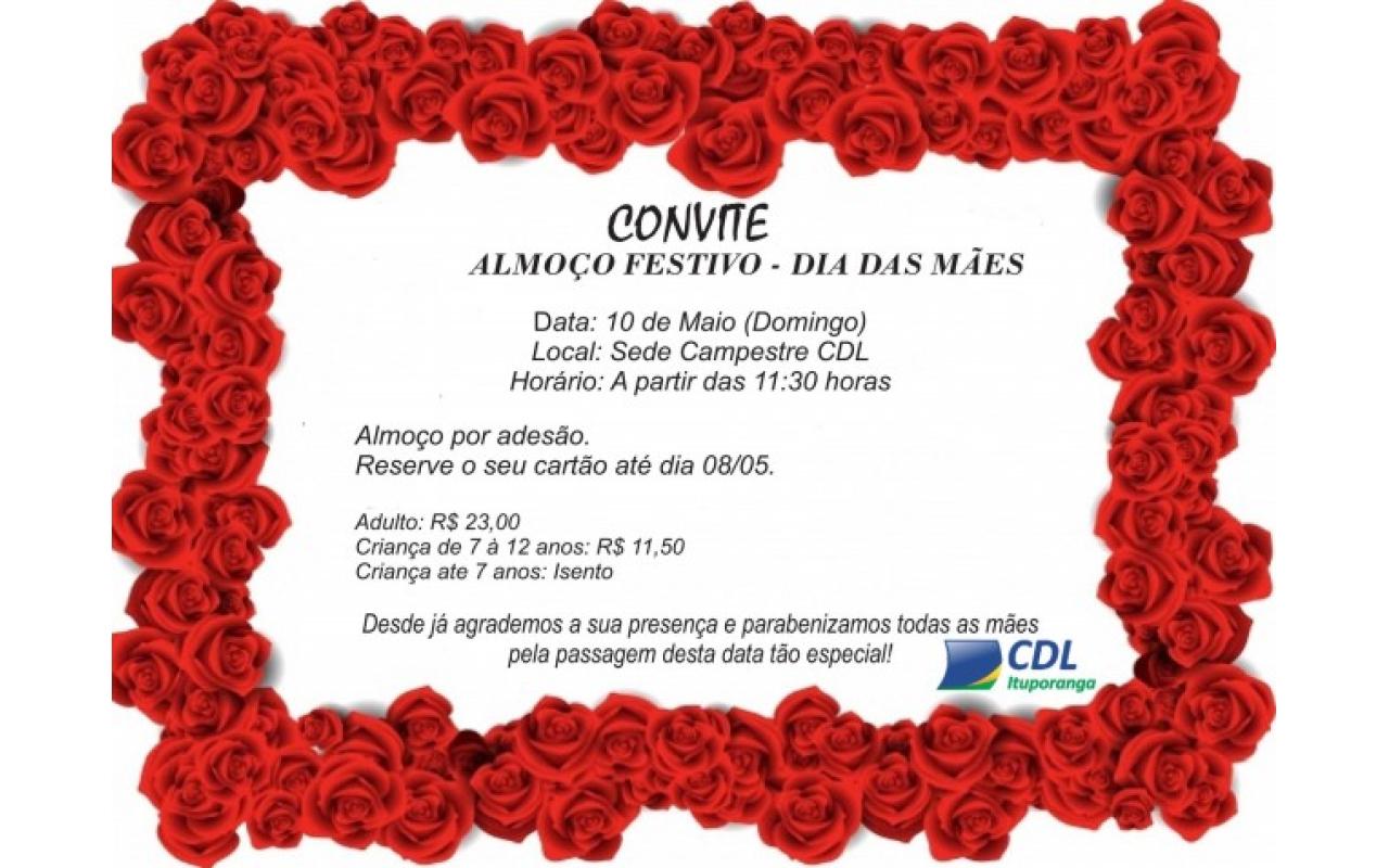CDL: Almoço festivo para o dia das mães vai ser promovido em Ituporanga