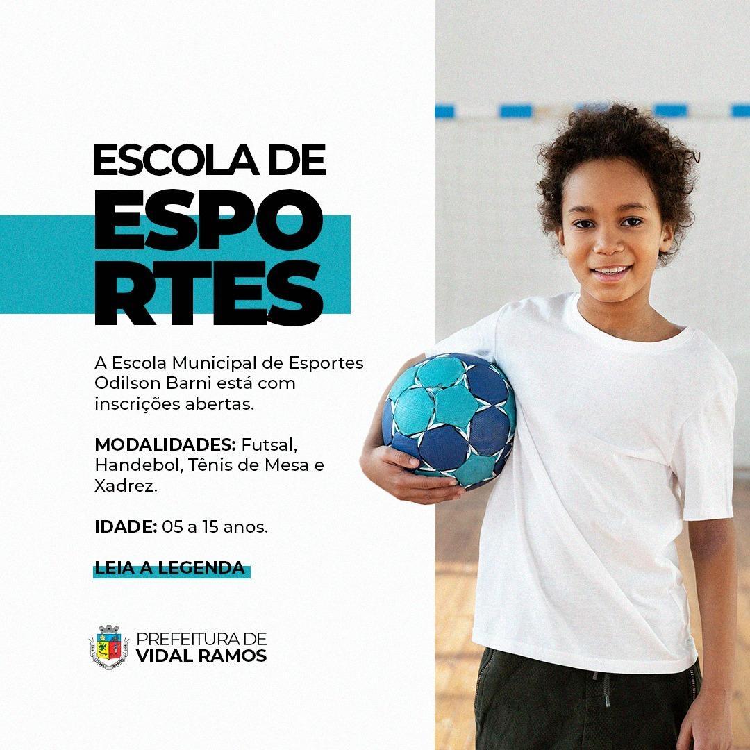 Abertas inscrições para as atividades na Escola Municipal de Esportes Odilson Barni em Vidal Ramos