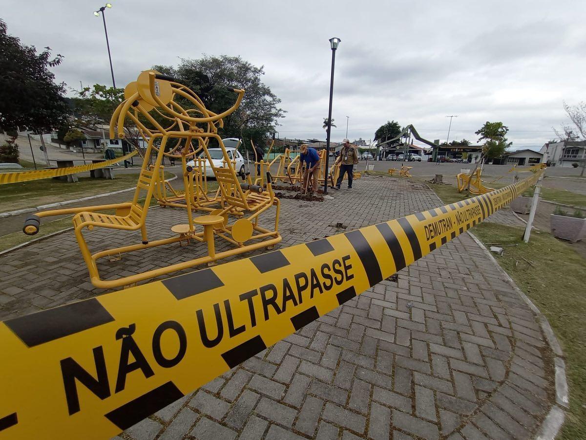 Academia ao ar livre localizada no Parque da Cidade está interditada