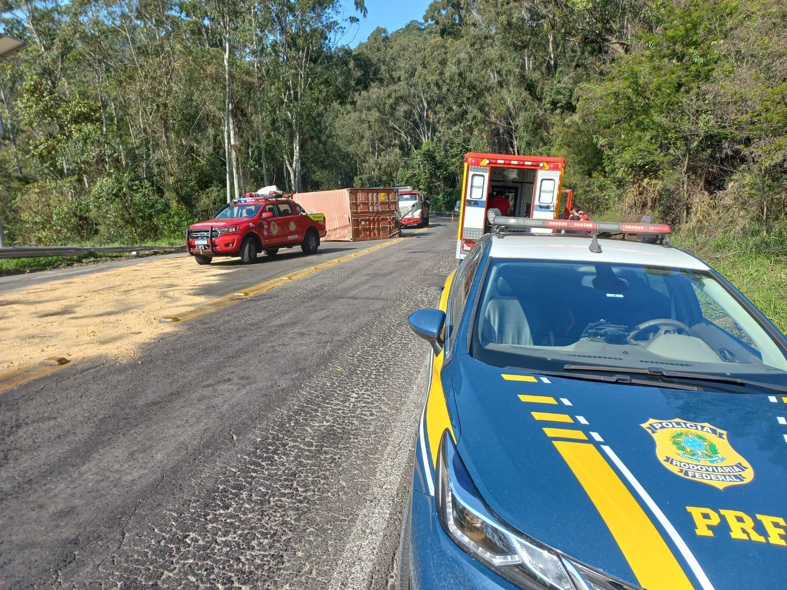 Acidente em Ibirama com seis vítimas deixa BR-470 parcialmente interditada por quatro horas