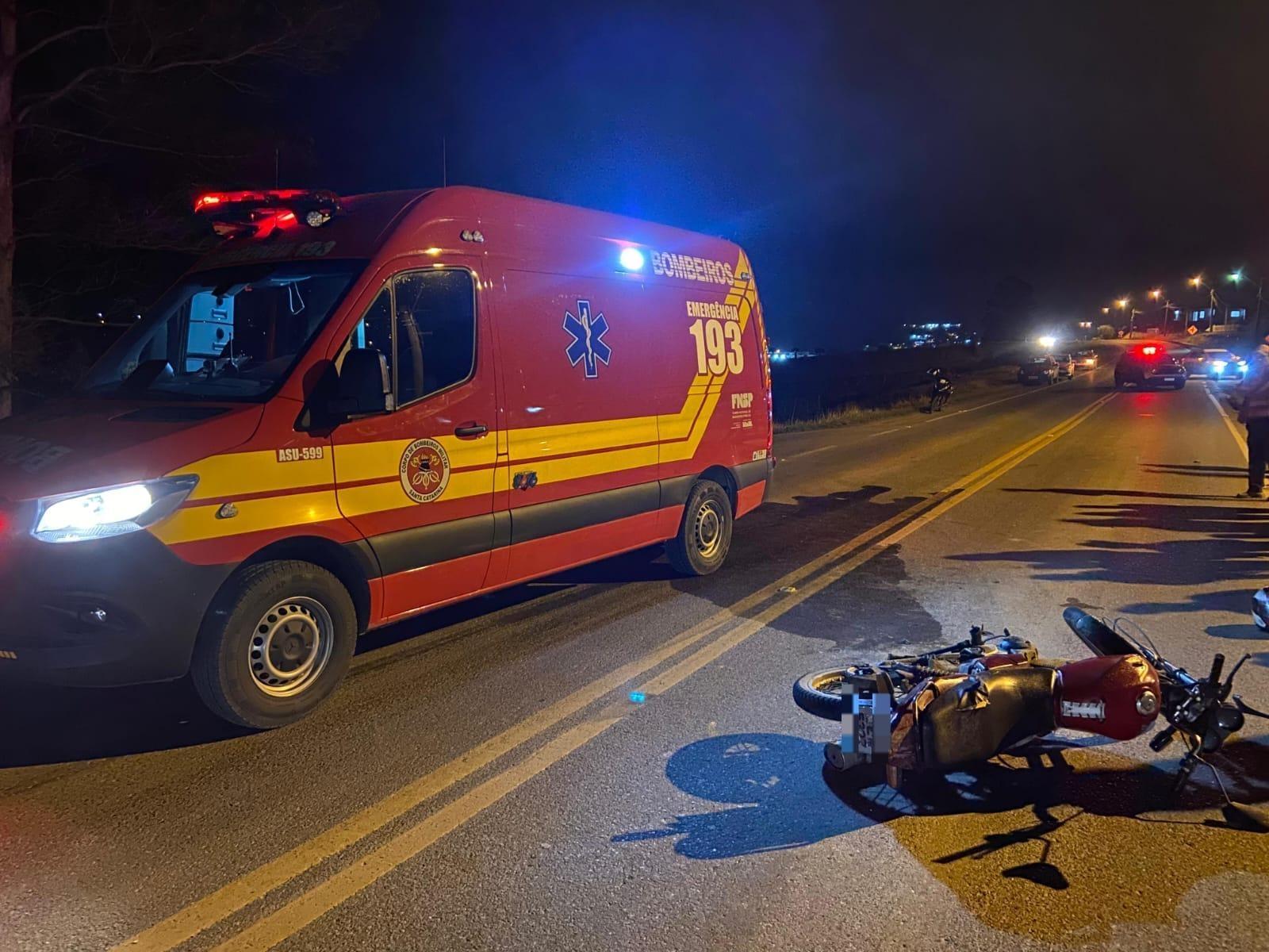 Acidente em Imbuia deixa motociclista ferido e revela suposto tráfico de drogas