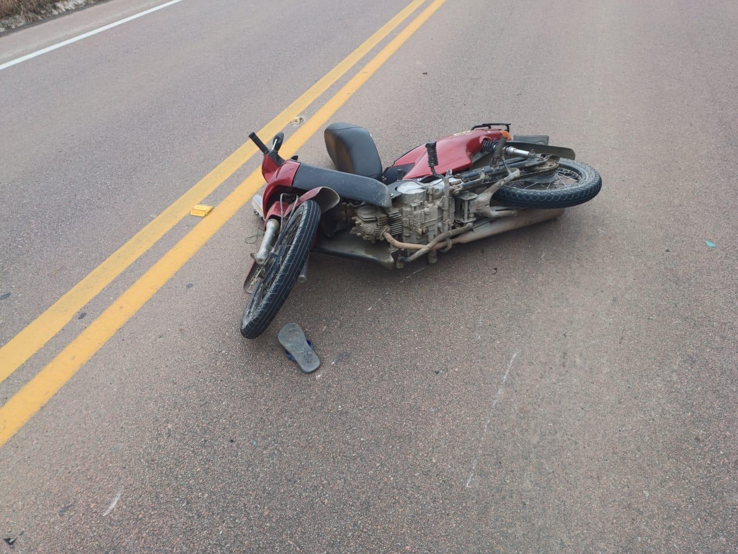 Acidente entre carro e moto deixa duas pessoas feridas na SC-110 em Ituporanga