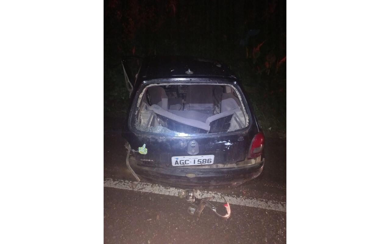 Acidente entre dois veículos deixa quatro feridos em Vidal Ramos