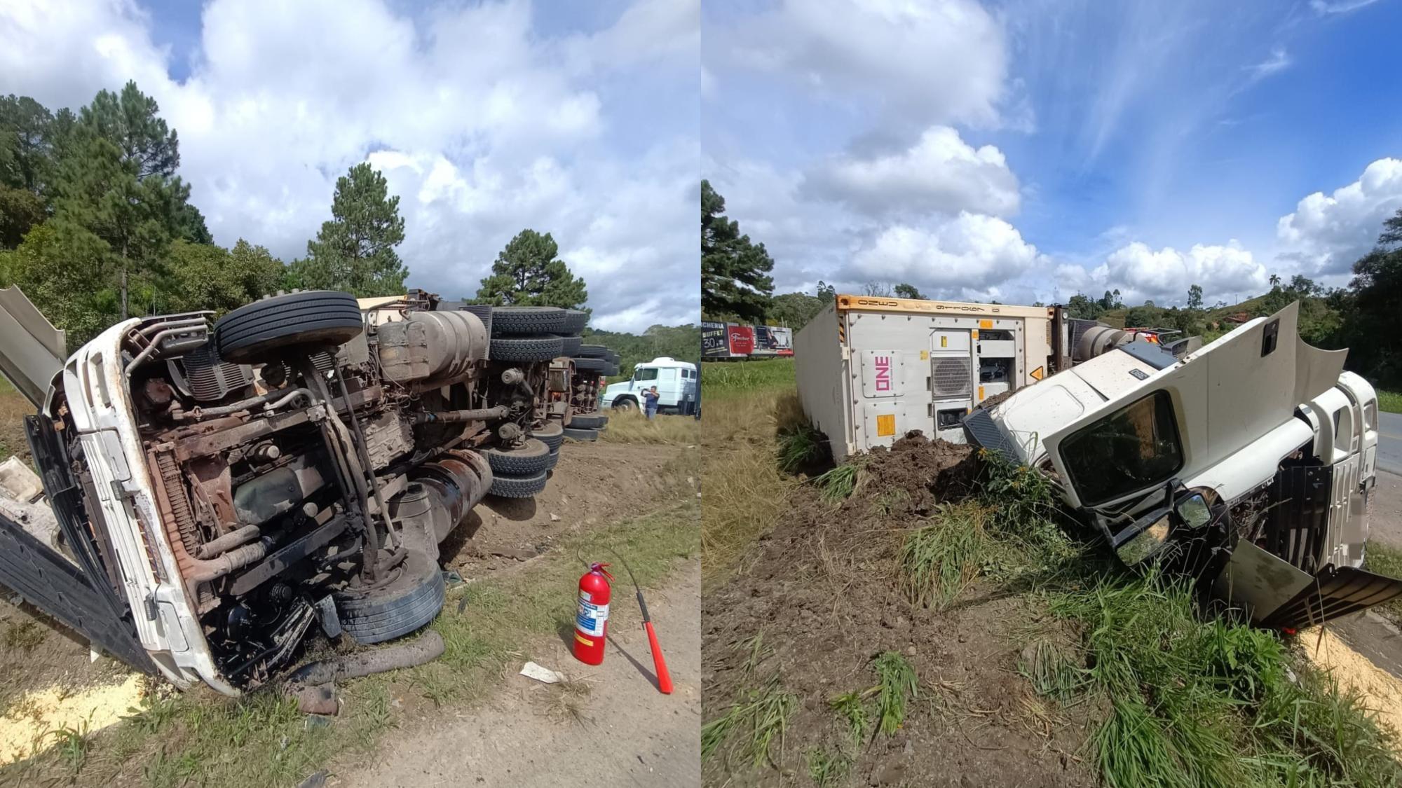 Acidente fatal com carreta é registrado na BR-470 em Pouso Redondo