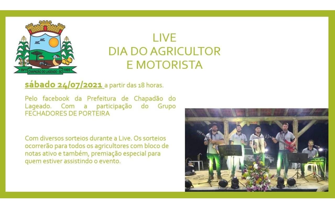 Administração de Chapadão do Lageado fará live em homenagem aos agricultores e motoristas