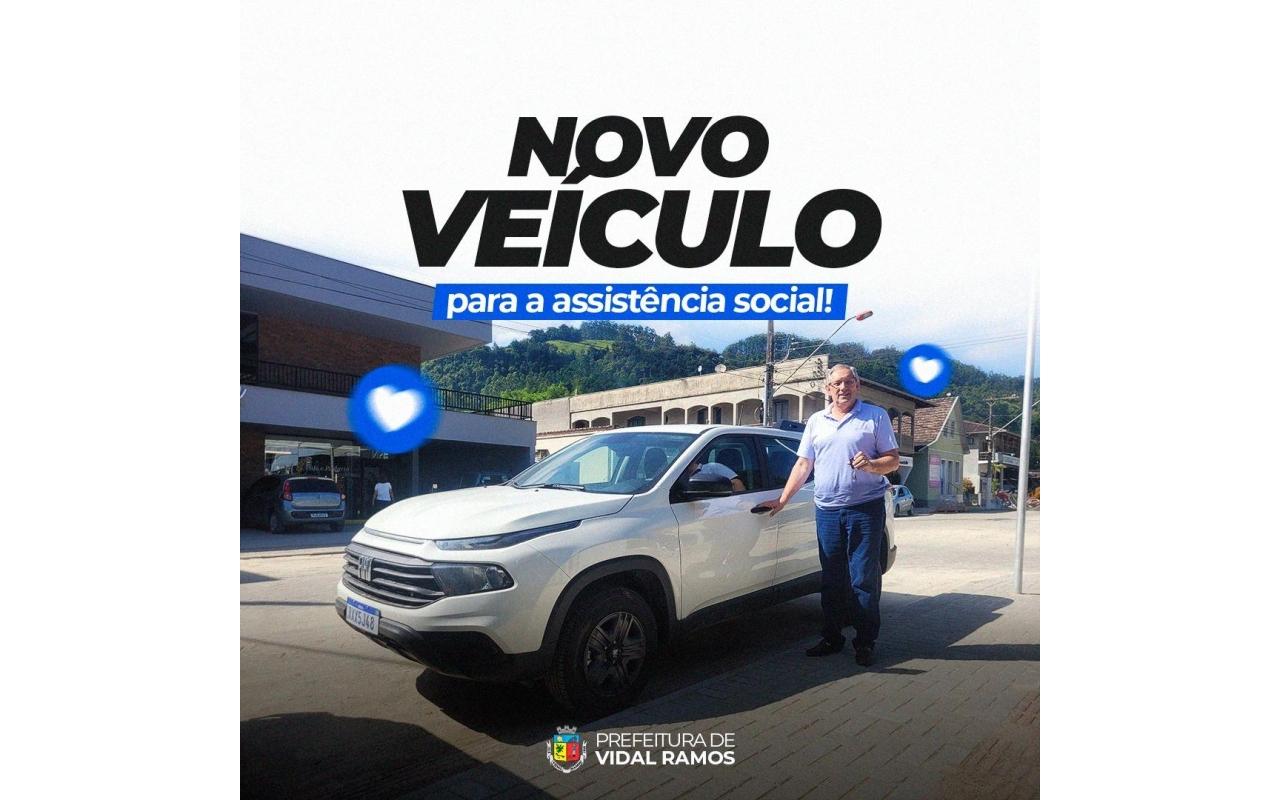 Administração de Vidal Ramos entrega veículo Fiat Toro para a Secretaria de Assistência Social