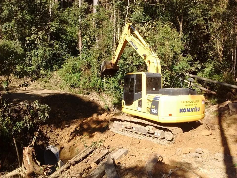 Administração de Vidal Ramos prioriza conclusão de obras em andamento no município