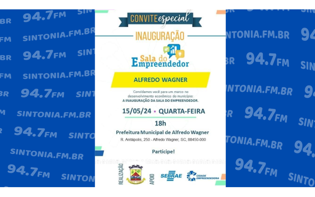 Alfredo Wagner contará com uma Sala do Empreendedor