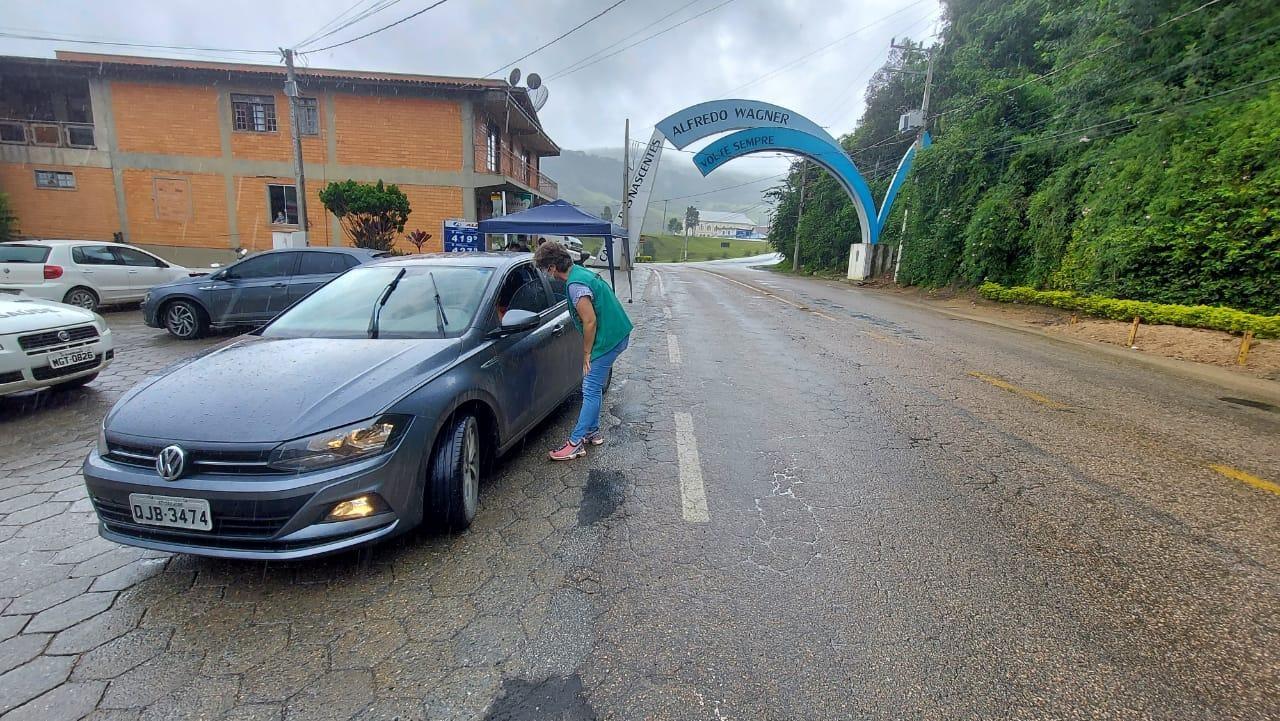 Alfredo Wagner faz barreira sanitária para prevenção da covid-19