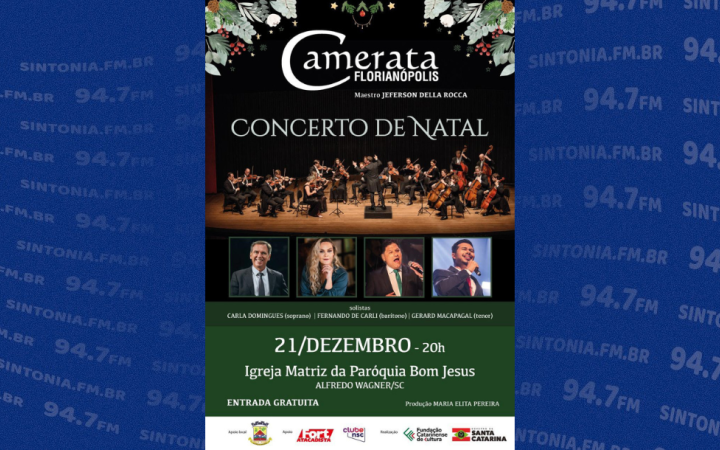 Alfredo Wagner recebe o Concerto de Natal da Camerata Florianópolis