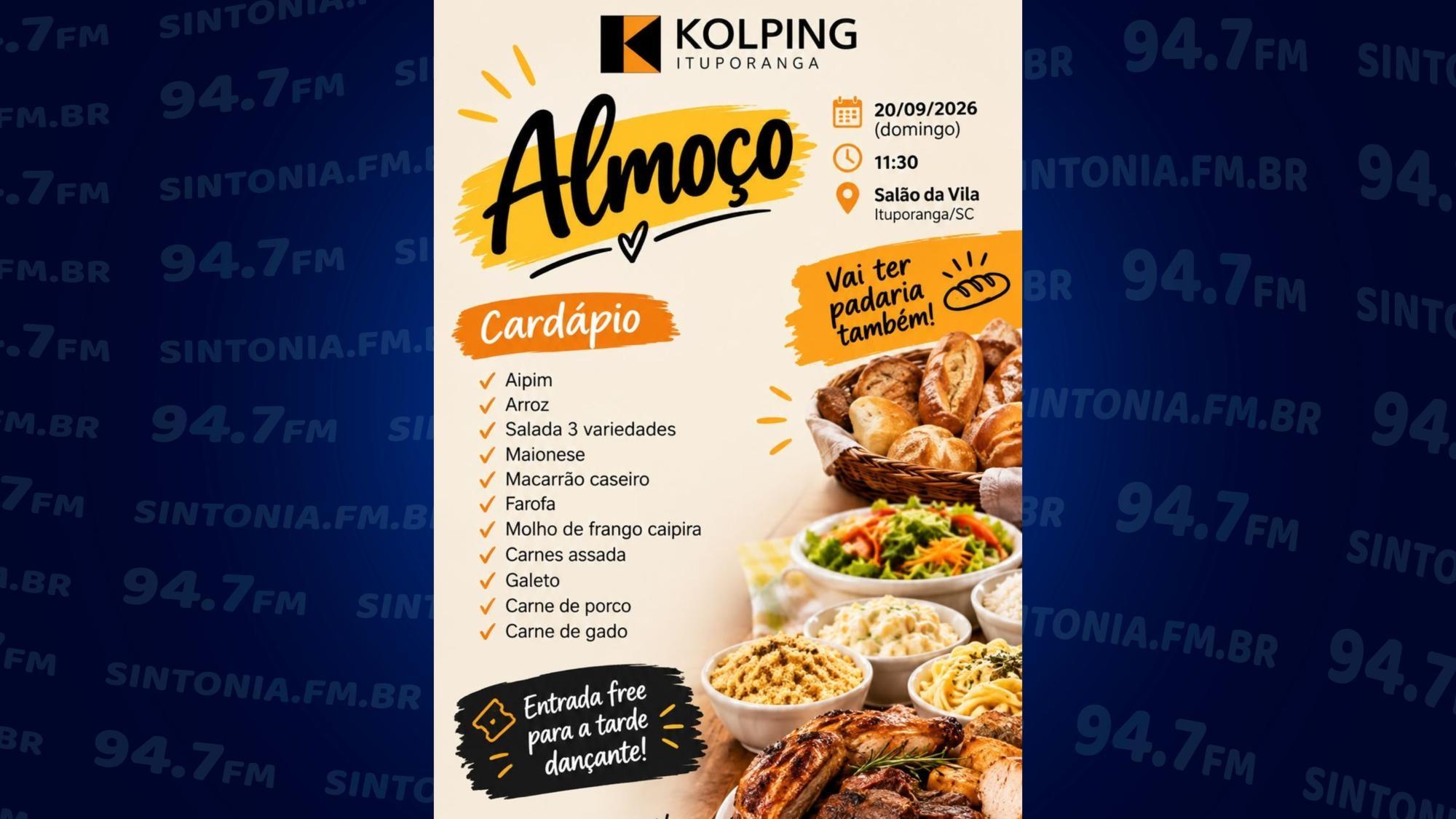 Almoço da Kolping será neste domingo (20) na Vila Nova; Recursos arrecadados serão investidos em nova sede e cursos