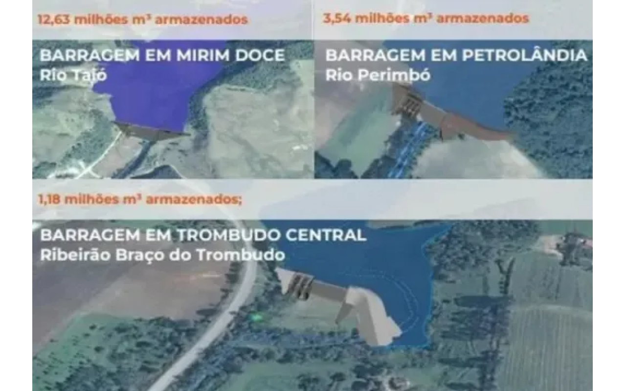 Alto Vale do Itajaí poderá contar com três novas barragens