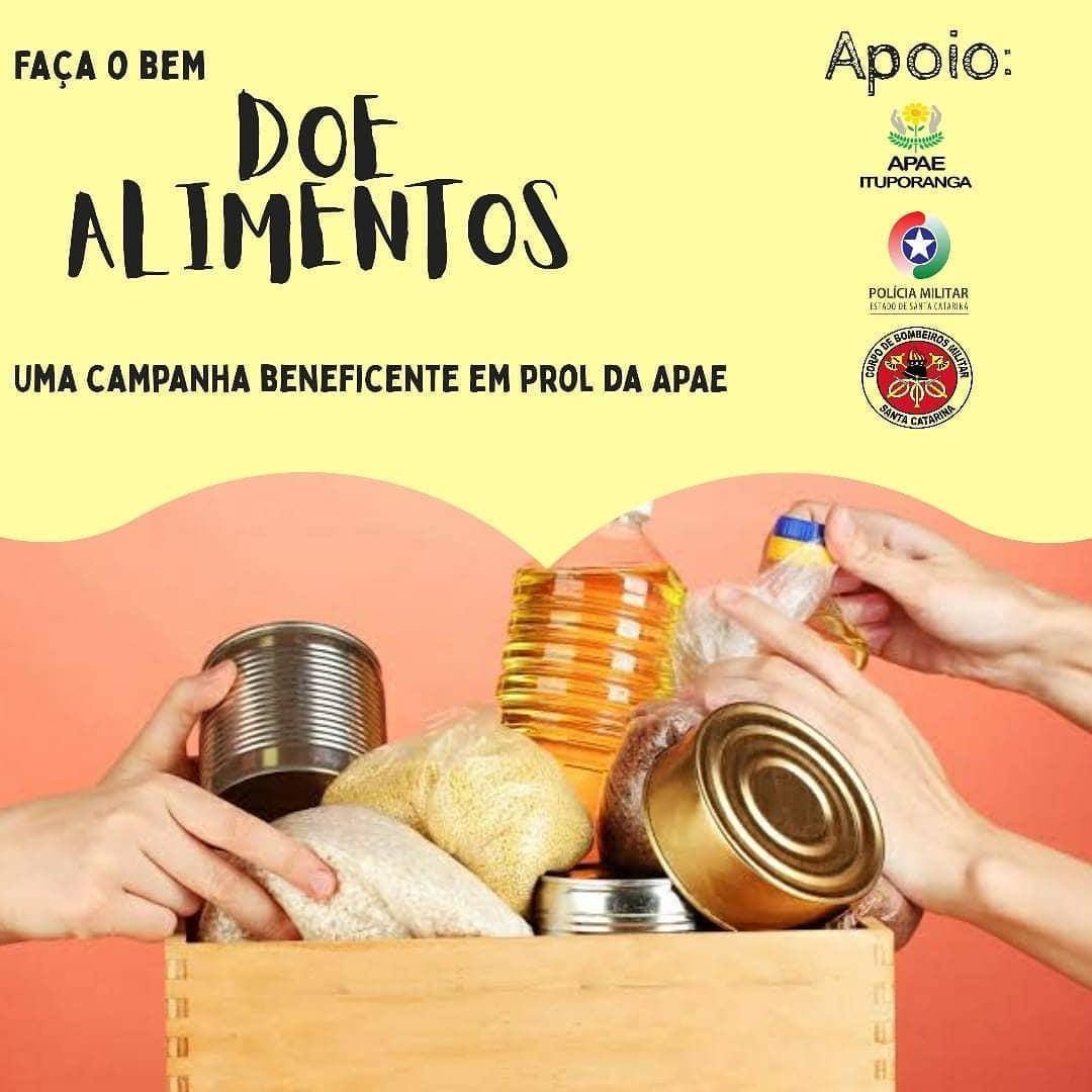 Apae de Ituporanga promove campanha para arrecadar alimentos e produtos de higiene e limpeza