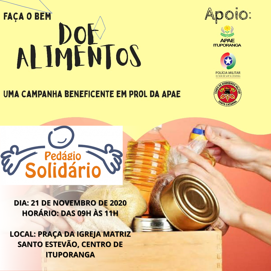 Apae de Ituporanga promove Pedágio Solidário para arrecadar alimentos e produtos de higiene e limpeza
