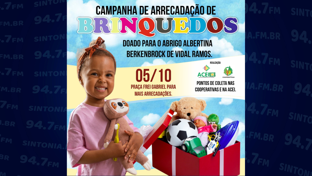 Núcleo de Cooperativas e Associação Comercial de Ituporanga lançam campanha de arrecadação de brinquedos