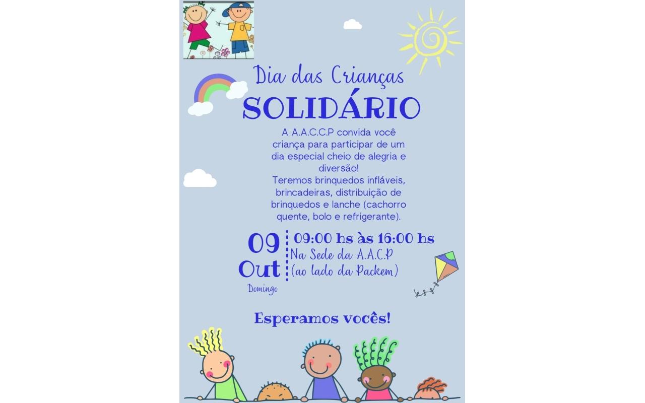 Associação de apoio às crianças carentes de Petrolândia promove domingo (9) o “Dia das Crianças Solidário”