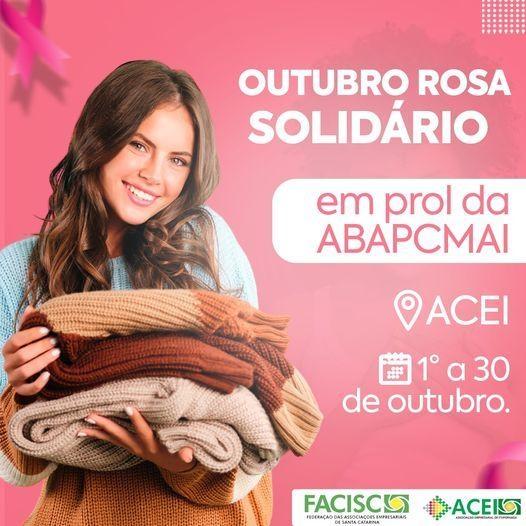 Associação Empresarial lança 2ª edição da campanha Outubro Rosa Solidário em Ituporanga