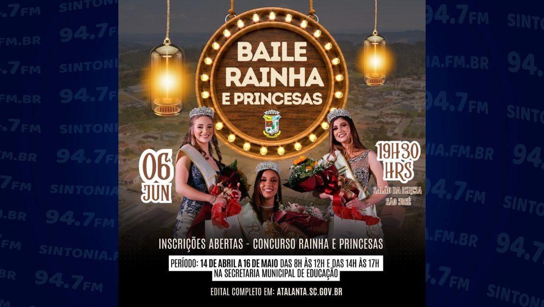 Atalanta abre inscrições para concurso de rainha e princesas do município