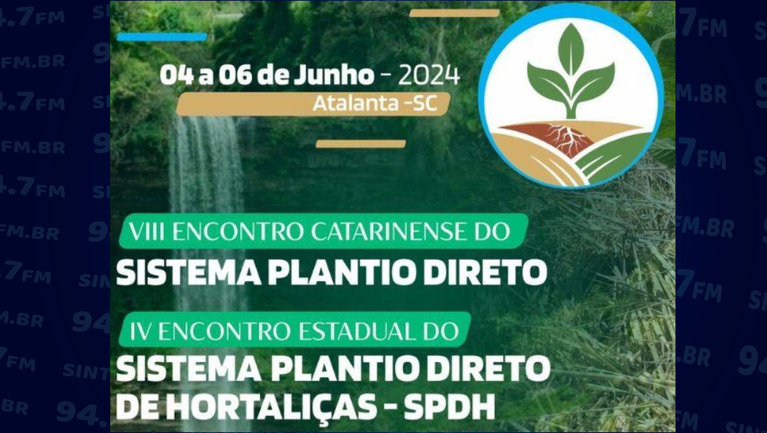 Atalanta irá sediar VIII Encontro Catarinense do Sistema Plantio Direto e o IV Encontro Estadual do Sistema Plantio Direto de Hortaliças