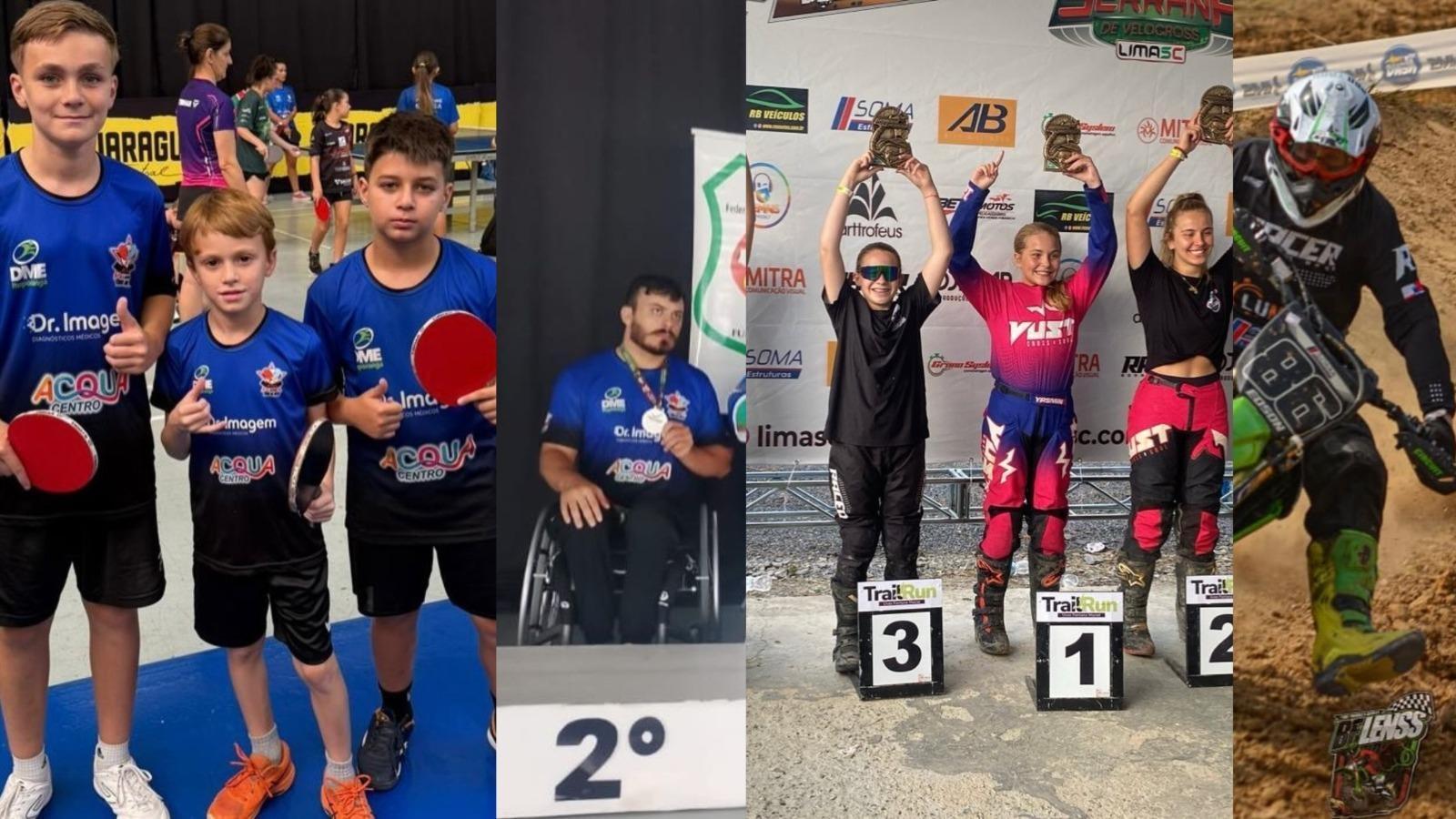 Atletas de Ituporanga conquistam pódios no Catarinense de Tênis de Mesa e Supercopa de Velocross