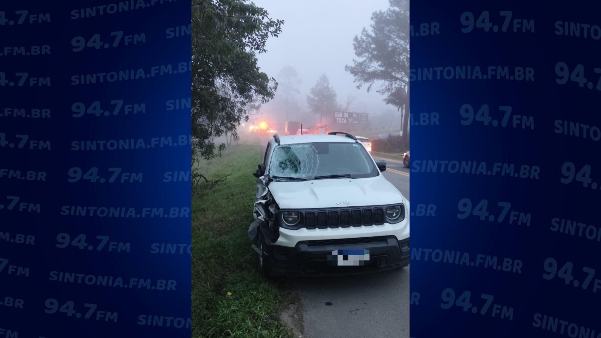 Atropelamento na BR-470 deixa duas vítimas fatais em Pouso Redondo