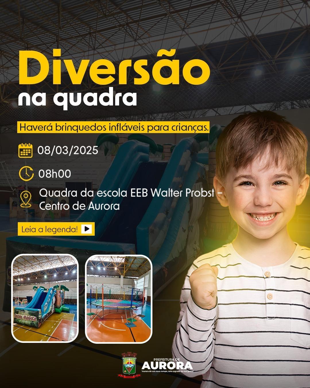 Aurora promove manhã de lazer com evento "Diversão na Quadra"