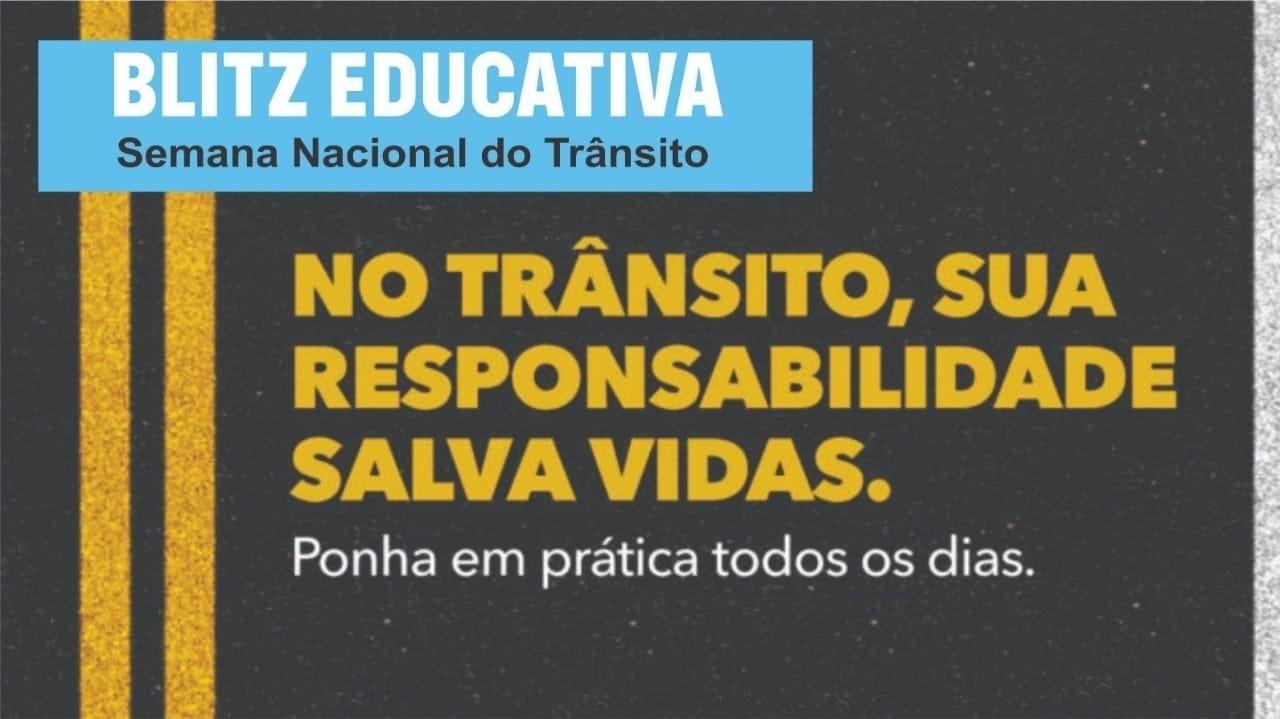 Blitz educativa sobre a Semana Nacional do Trânsito será realizada em Ituporanga