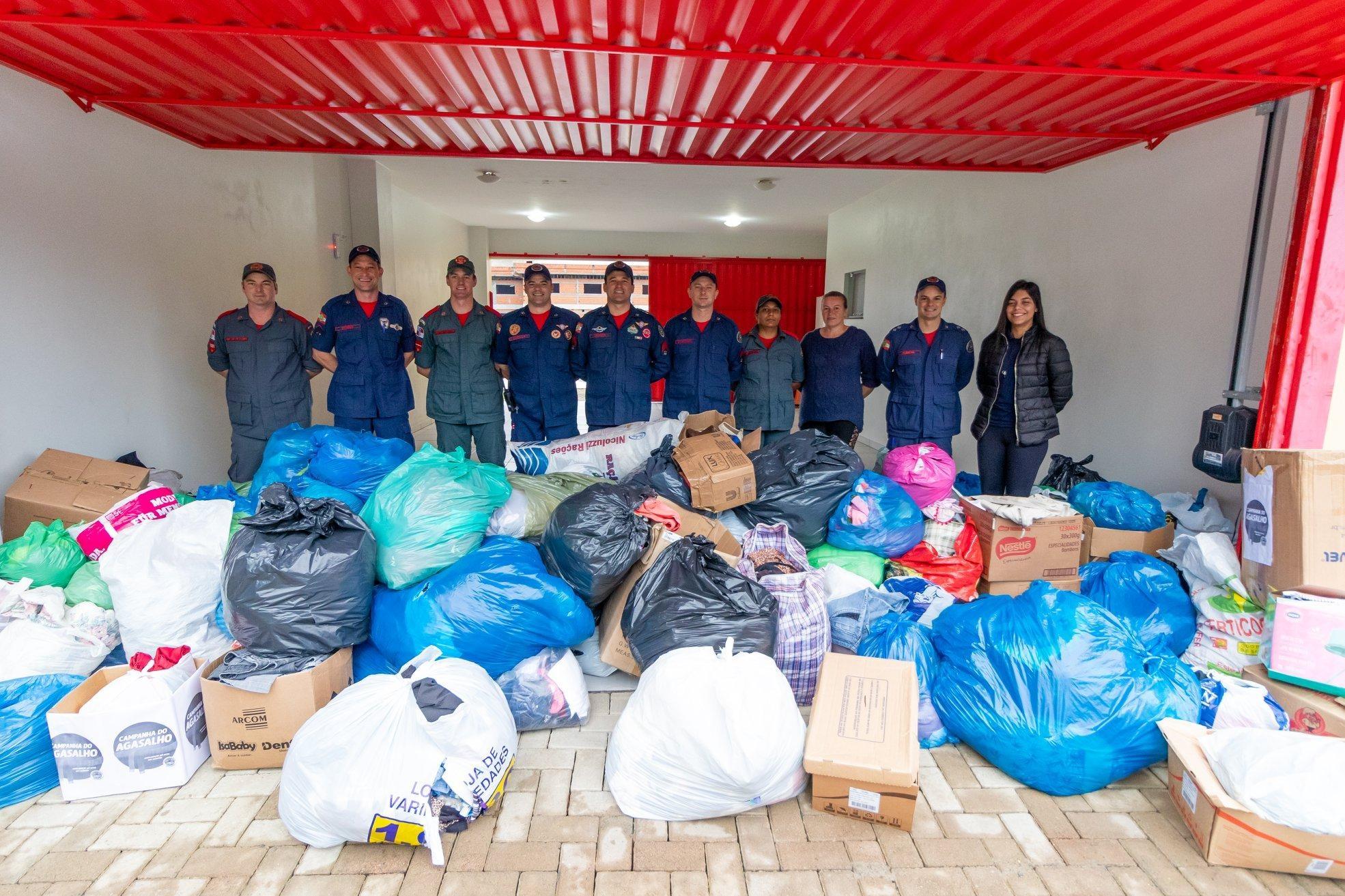 Bombeiros de Ituporanga se destacam no Estado com arrecadação de donativos na Campanha do Agasalho