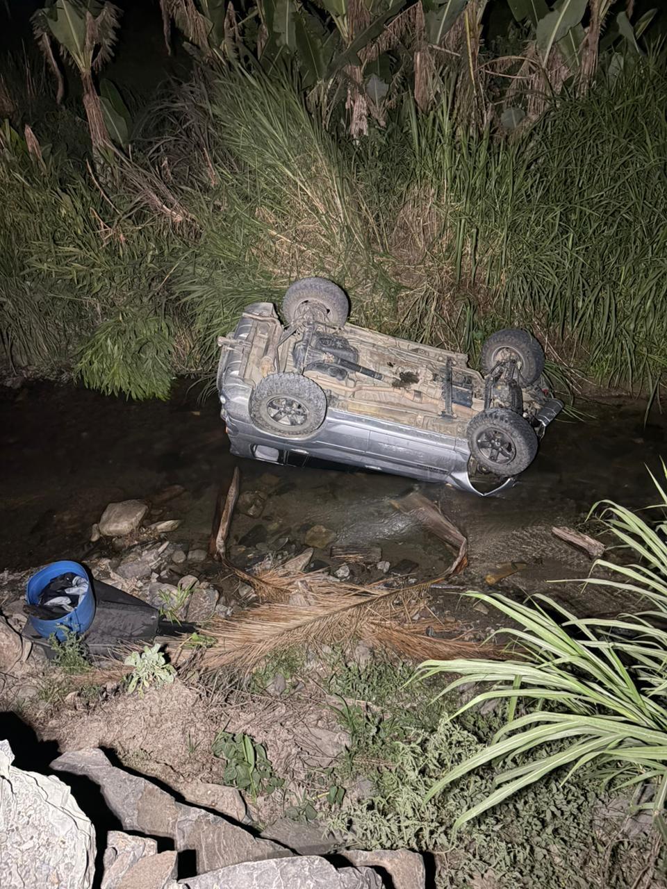 Capotamento é registrado na SC-110 em Petrolândia