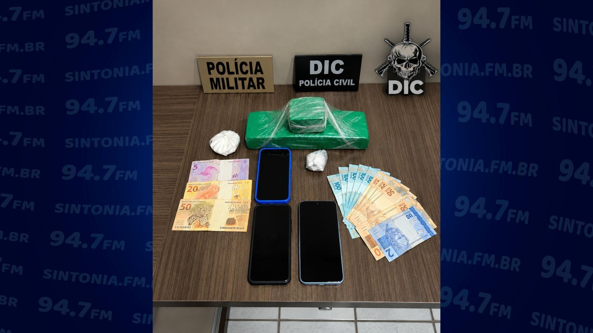 Casal é preso com quase um quilo de maconha e cocaína em Ituporanga