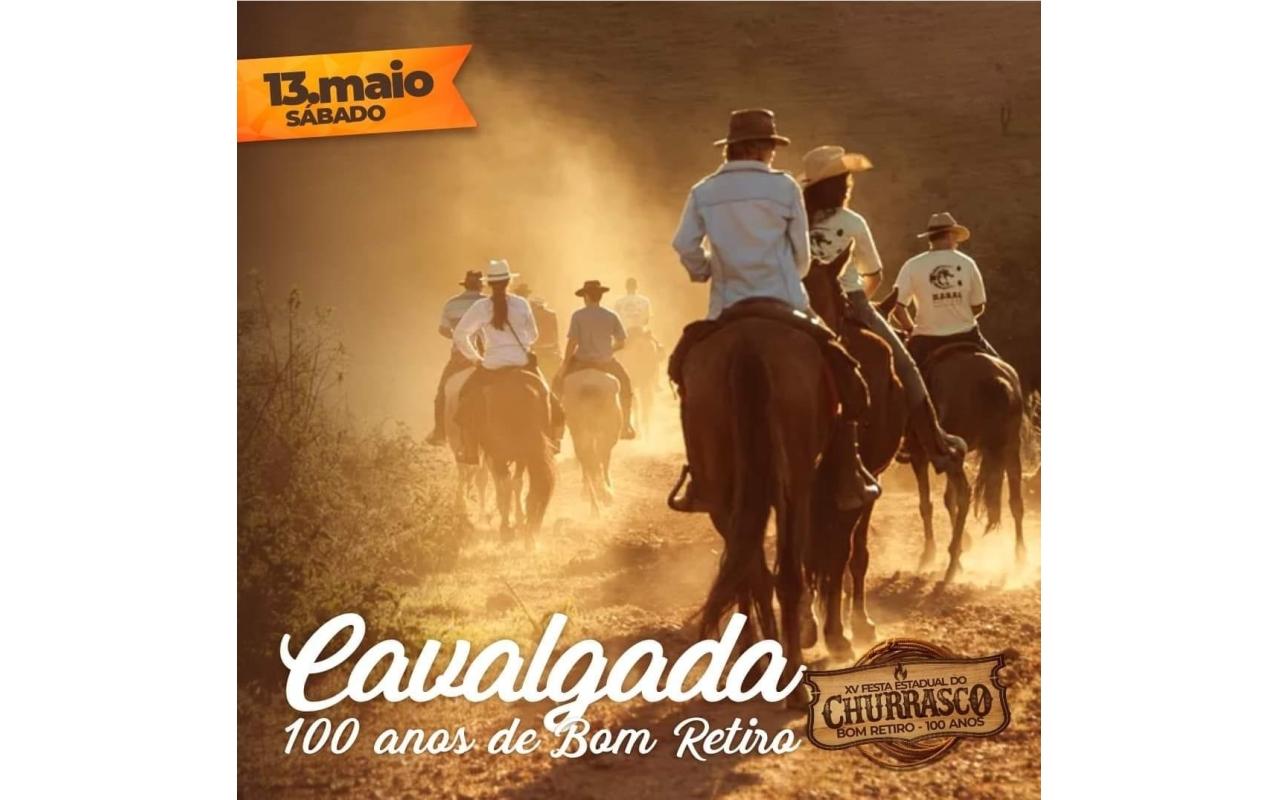 Cavalgada especial por trilhas no interior de Bom Retiro vais ser realizada no sábado durante a Festa do Churrasco