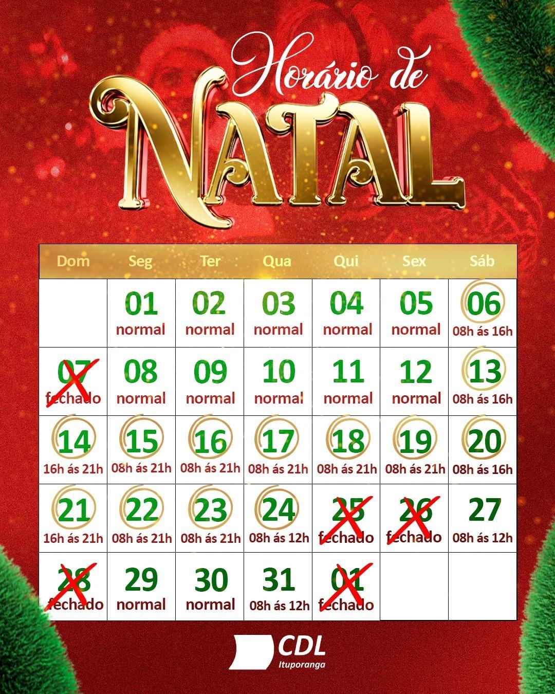CDL de Ituporanga divulga programação especial de Natal com presença do Papai Noel no comércio
