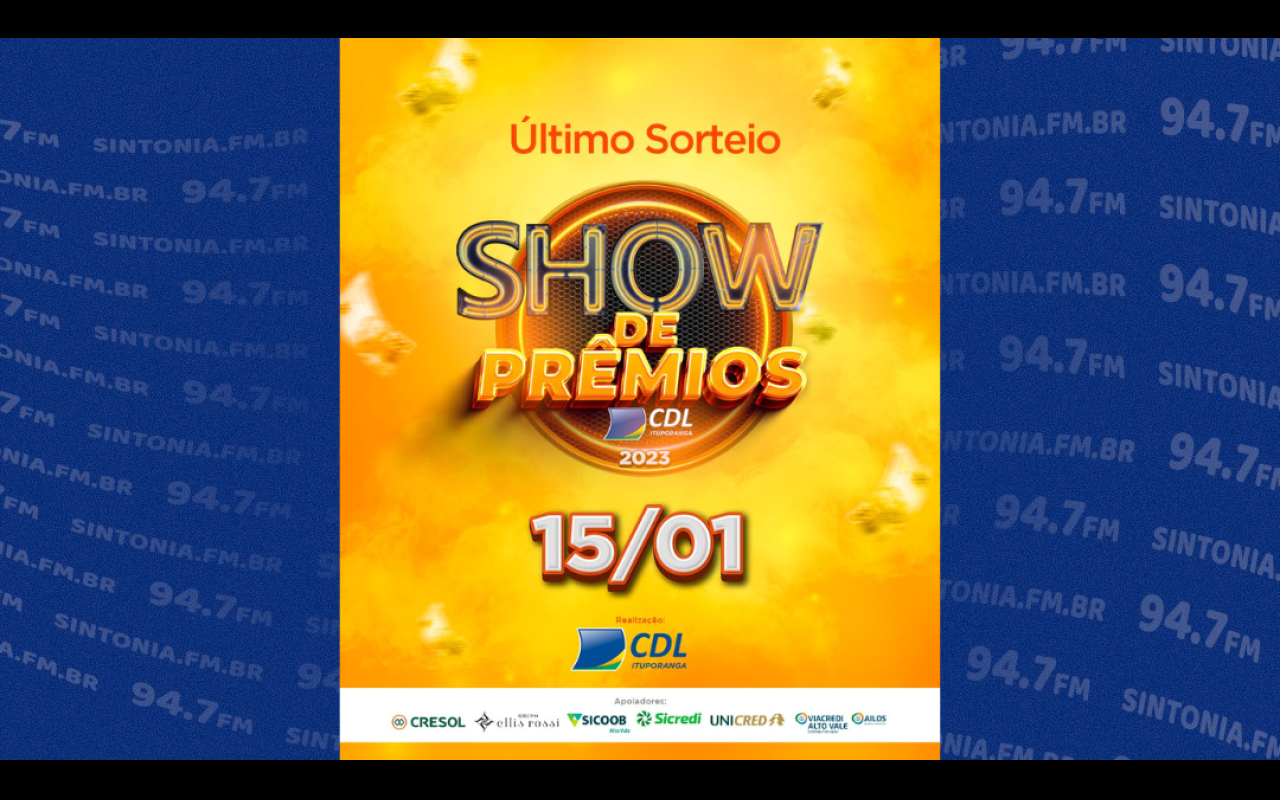 CDL de Ituporanga finaliza o Show de Prêmios 2023 com o sorteio de R$ 35 mil em vales-compra