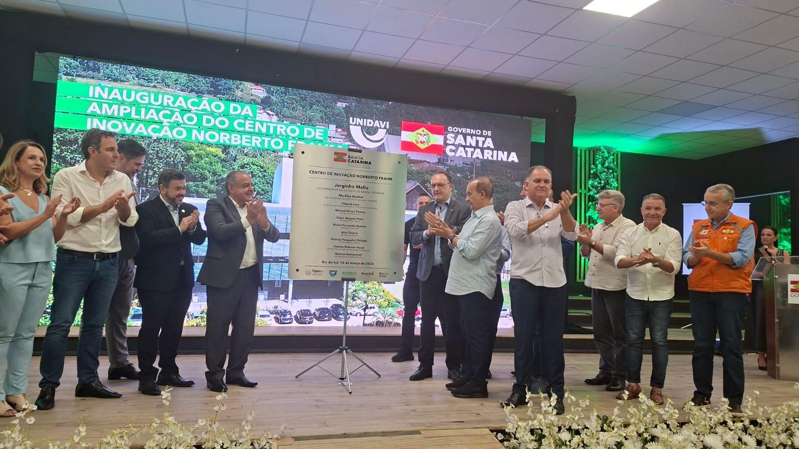 Centro de Inovação é inaugurado em Rio do Sul com investimento de R$ 10 milhões
