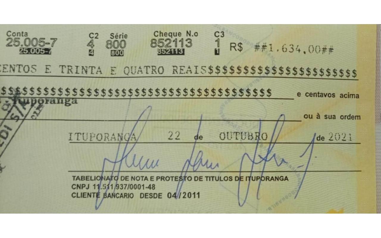 Cheques falsificados estão sendo repassados no comércio de Ituporanga