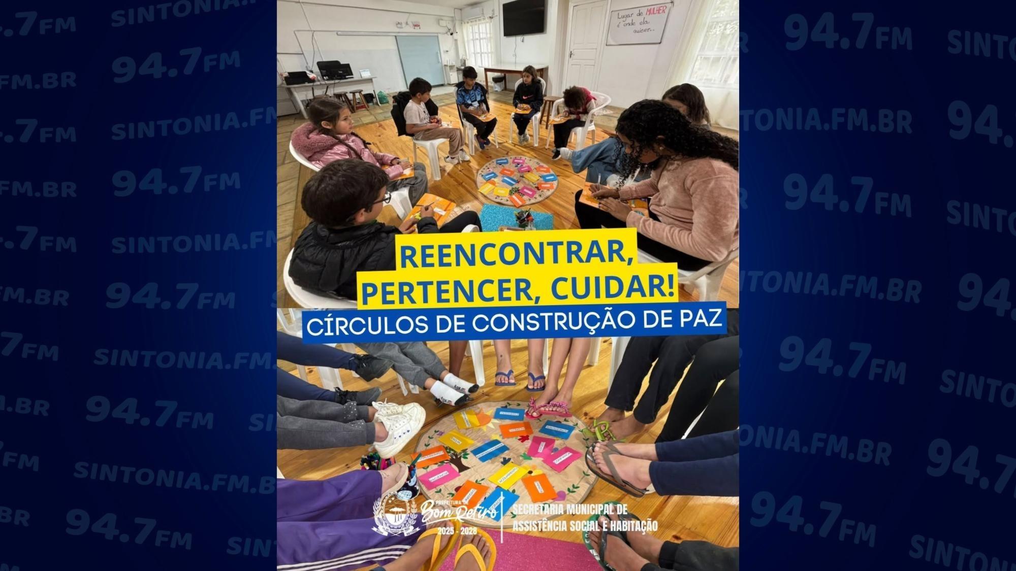 Círculos de construção de paz reúnem 43 crianças e adolescentes em Bom Retiro